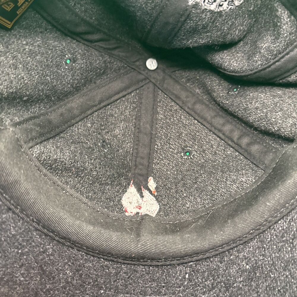 Poler x Agenda Campfire Wool Blend Strapback Hat Cap Black Leather One Size - Picture 5 of 9